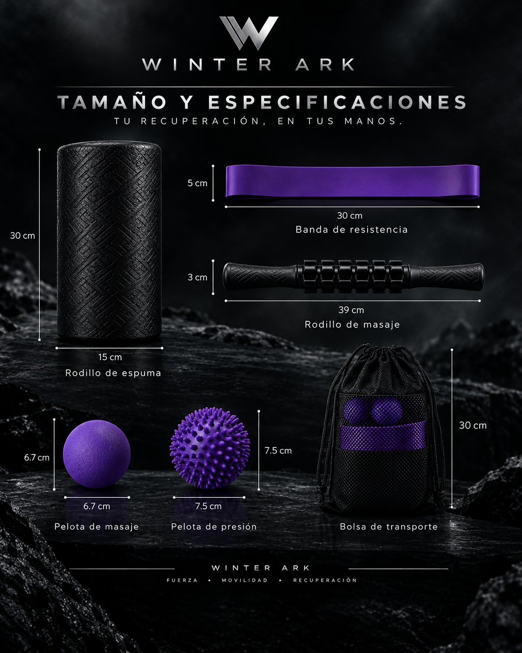 Thaw Recovery Kit — Rodillo + Pelota de Masaje