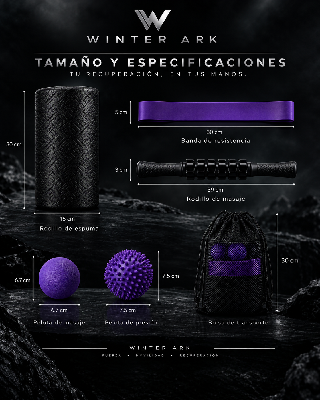 Thaw Recovery Kit — Rodillo + Pelota de Masaje