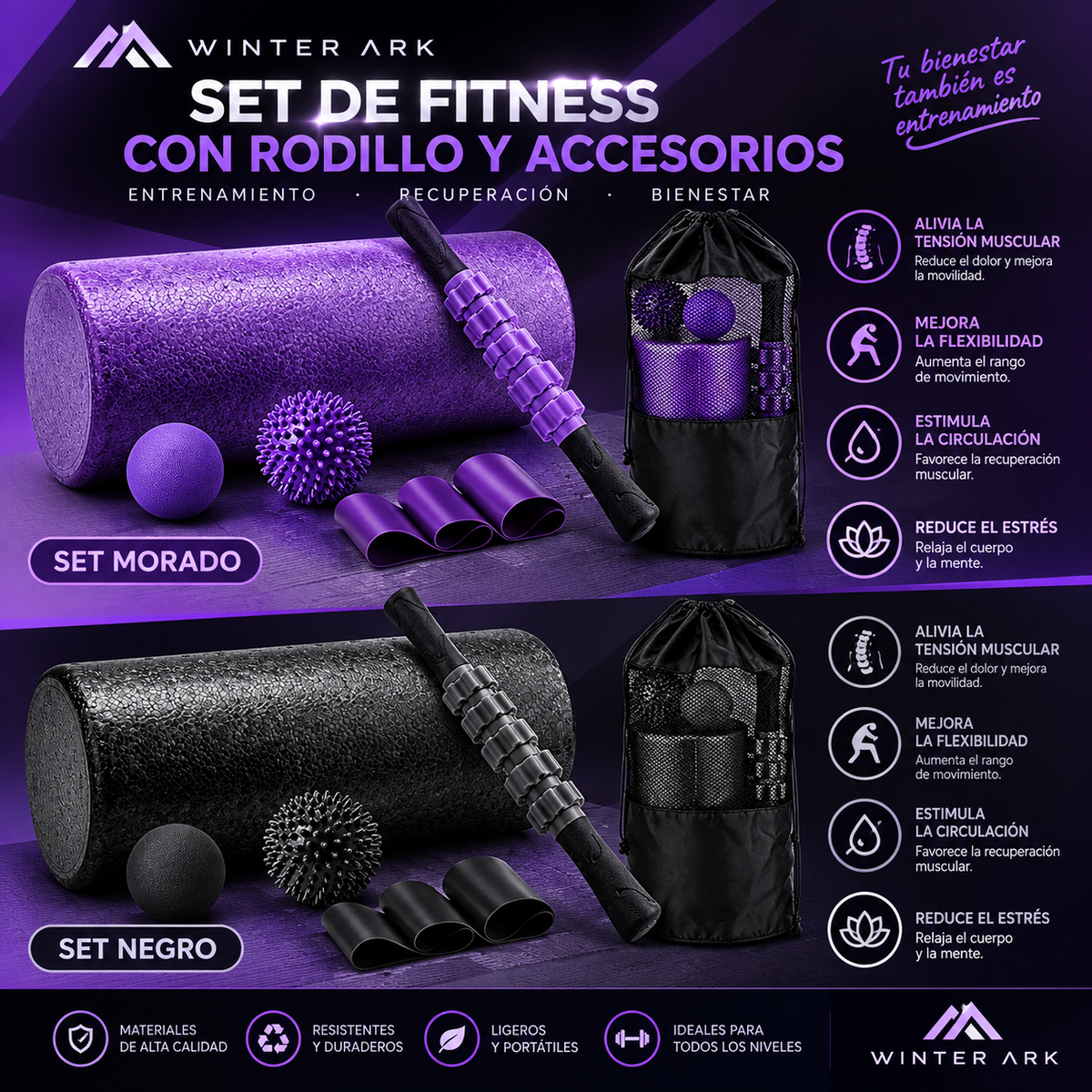 Thaw Recovery Kit — Rodillo + Pelota de Masaje