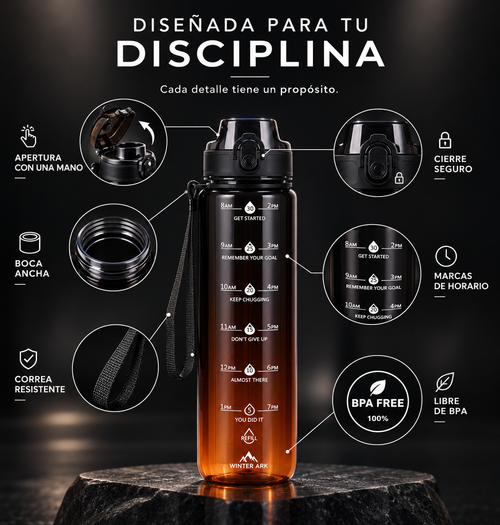 Coldproof Bottle — Botella con Marcas de Horario