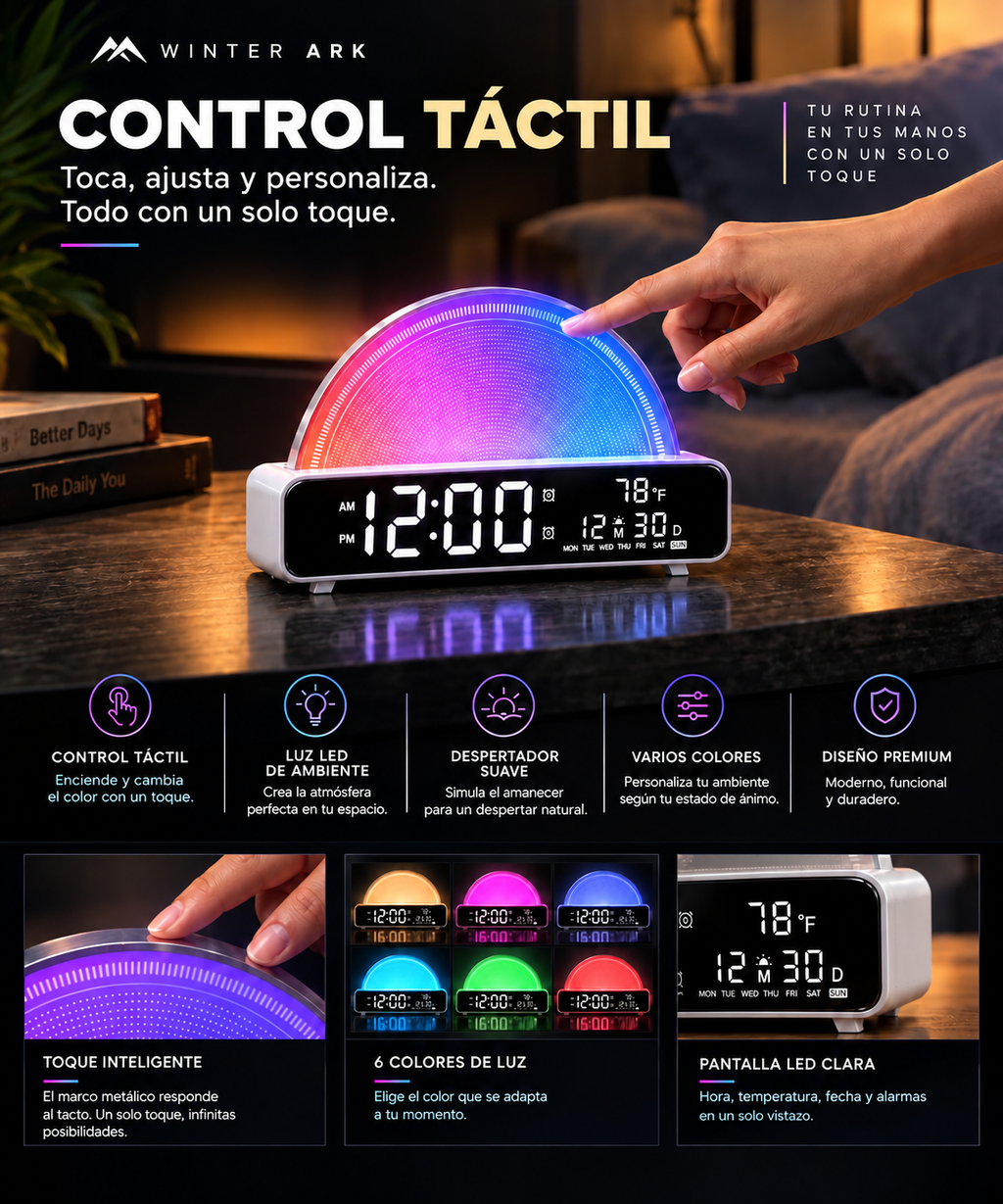 Frostline Wake Light — Lámpara de Amanecer Simulado