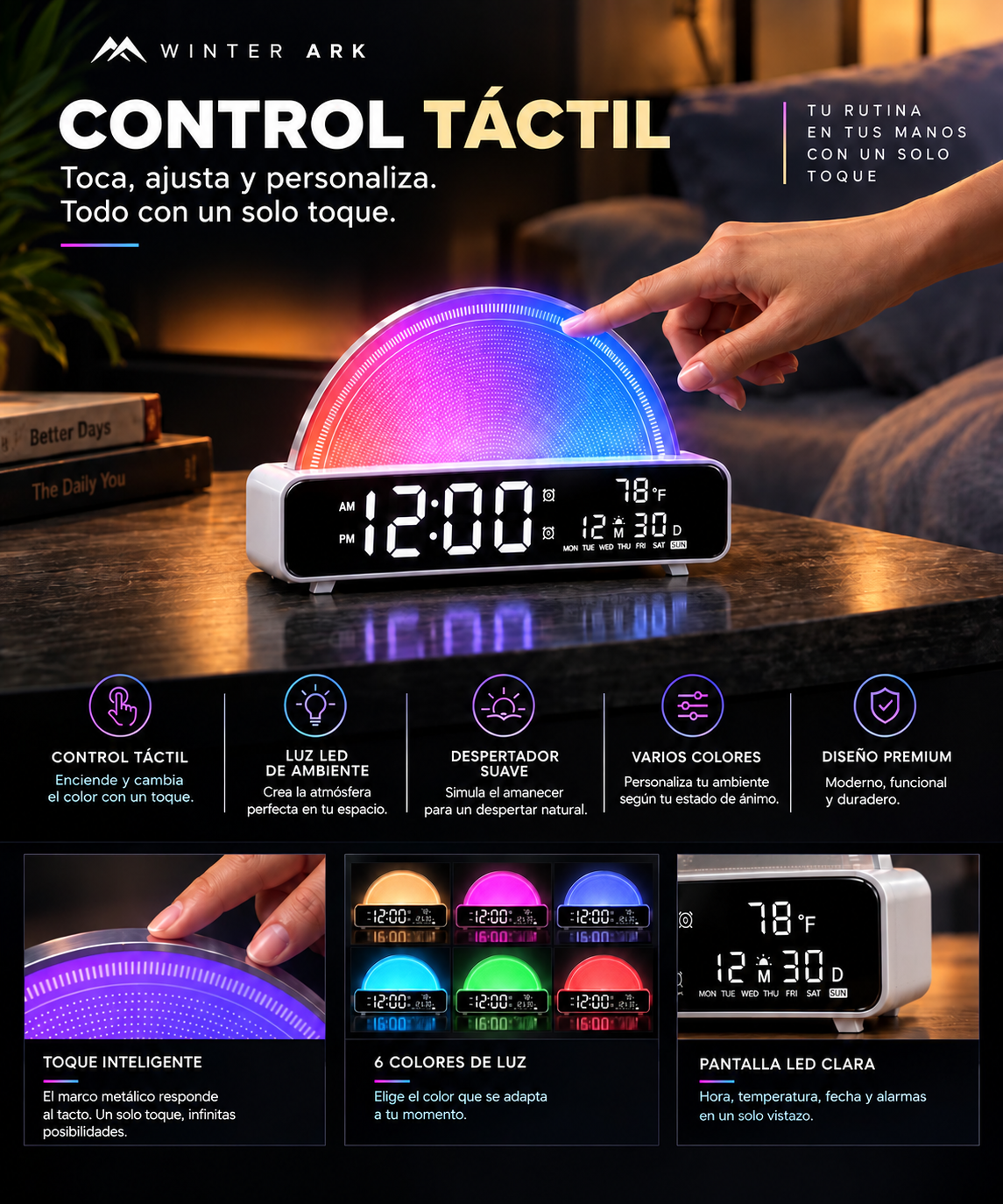 Frostline Wake Light — Lámpara de Amanecer Simulado