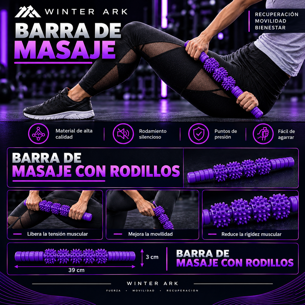 Thaw Recovery Kit — Rodillo + Pelota de Masaje